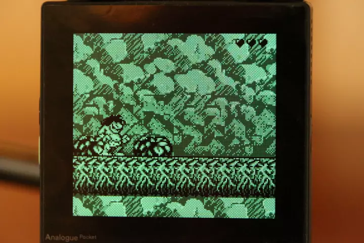 Analogue pocket running a game