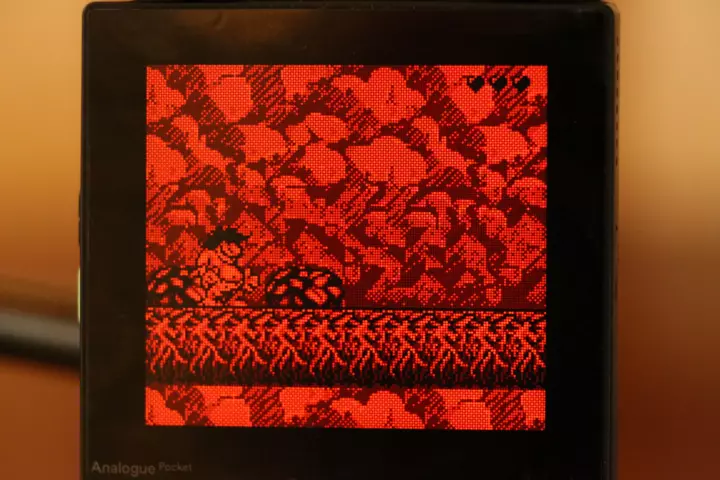 Analogue pocket running a game