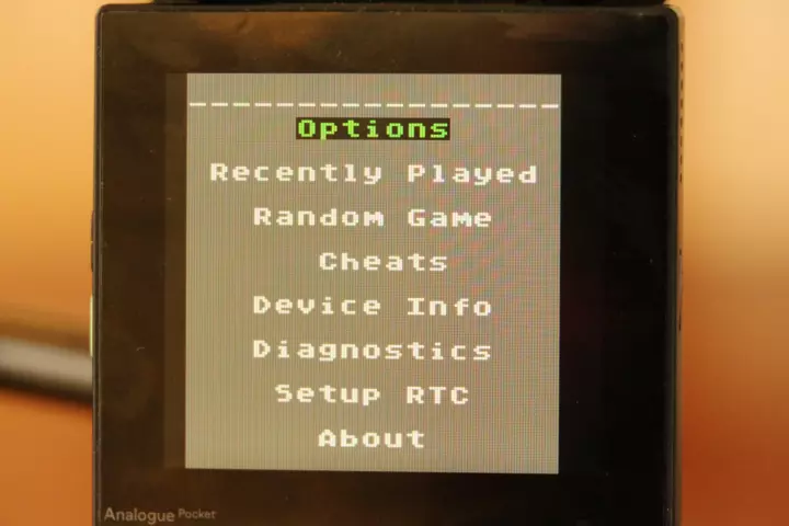 Screenshot from the EverDrive OS showing the main menu