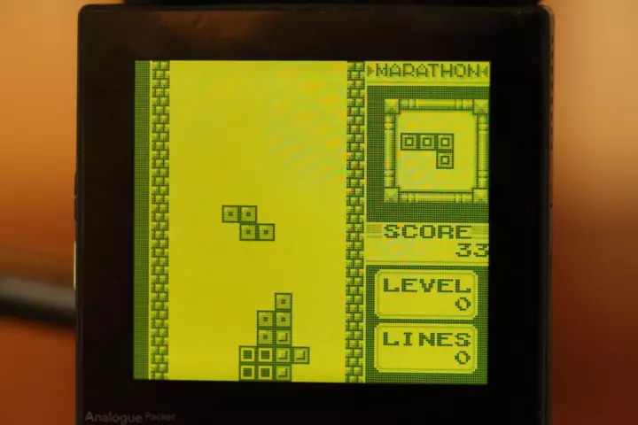 Analogue pocket running a game