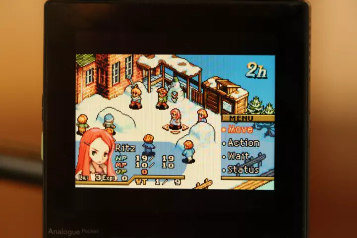 Analogue pocket running a game