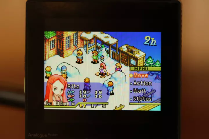 Analogue pocket running a game