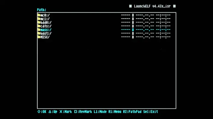 Screenshot from wLaunchELF
