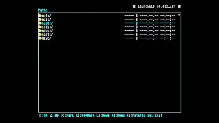 Screenshot from wLaunchELF