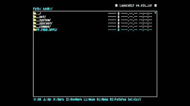 Screenshot from wLaunchELF