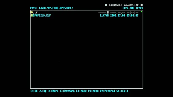 Screenshot from wLaunchELF