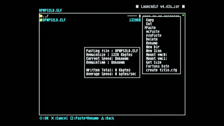 Screenshot from wLaunchELF