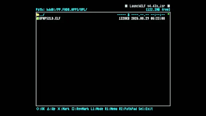 Screenshot from wLaunchELF