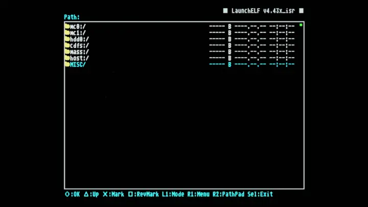 Screenshot from wLaunchELF