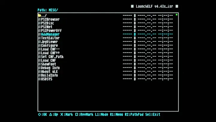 Screenshot from wLaunchELF